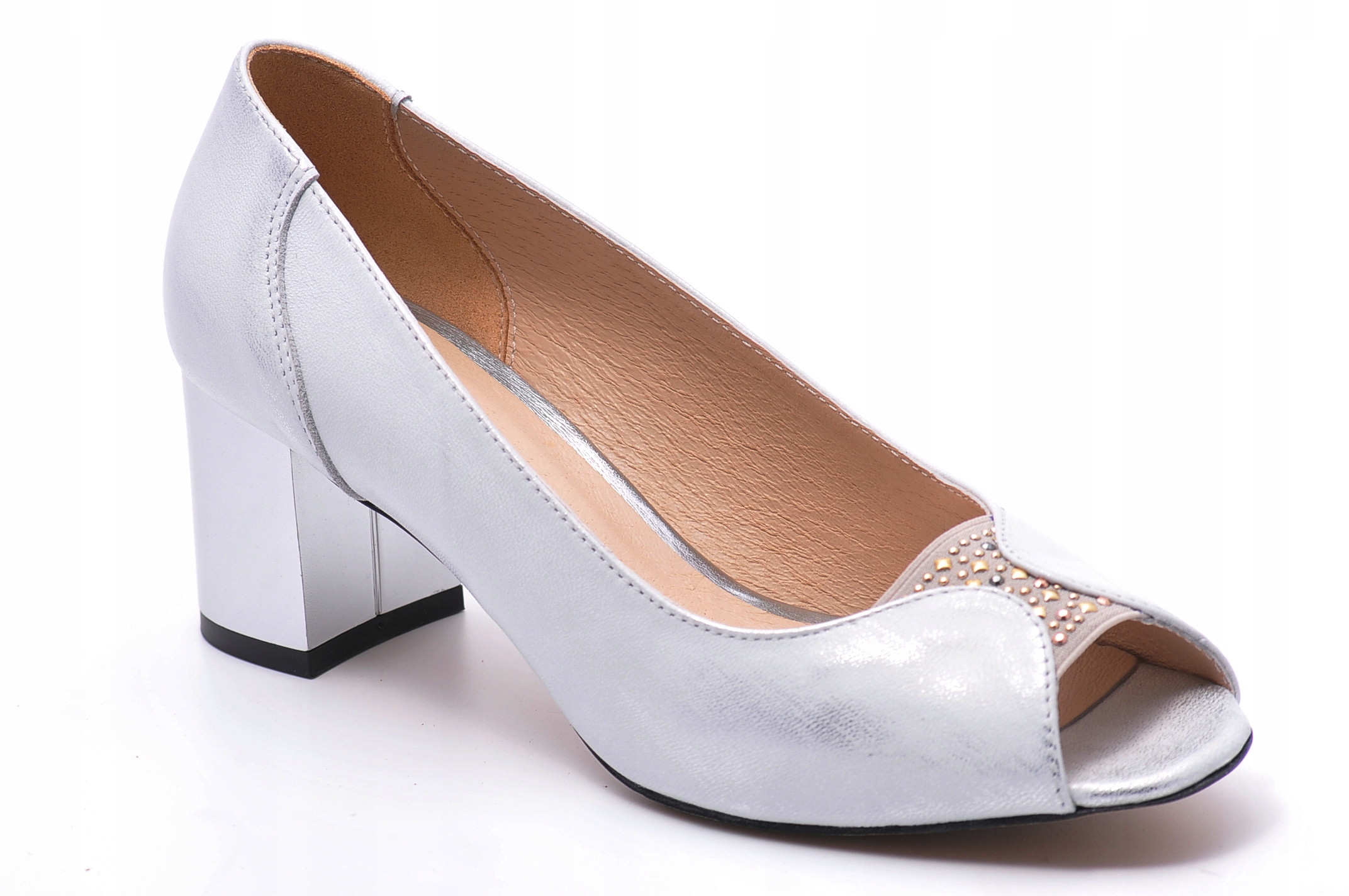 stříbro sandály Fabio Fabrizi 768, Velikost 38