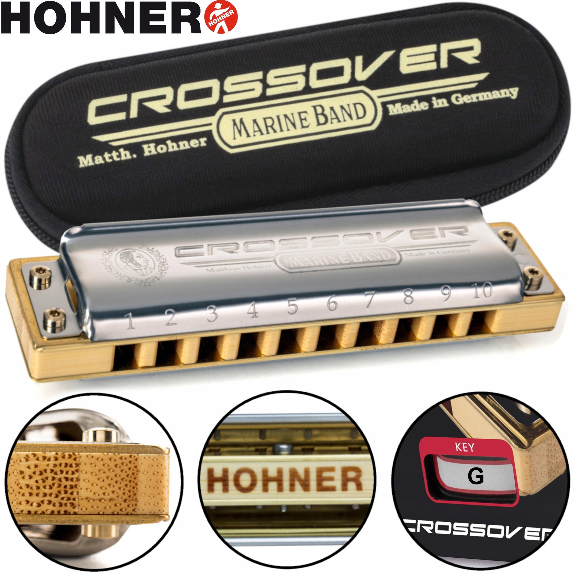 Marine Band Crossover G harmonijka ustna diatoniczna wodoodporna Hohner