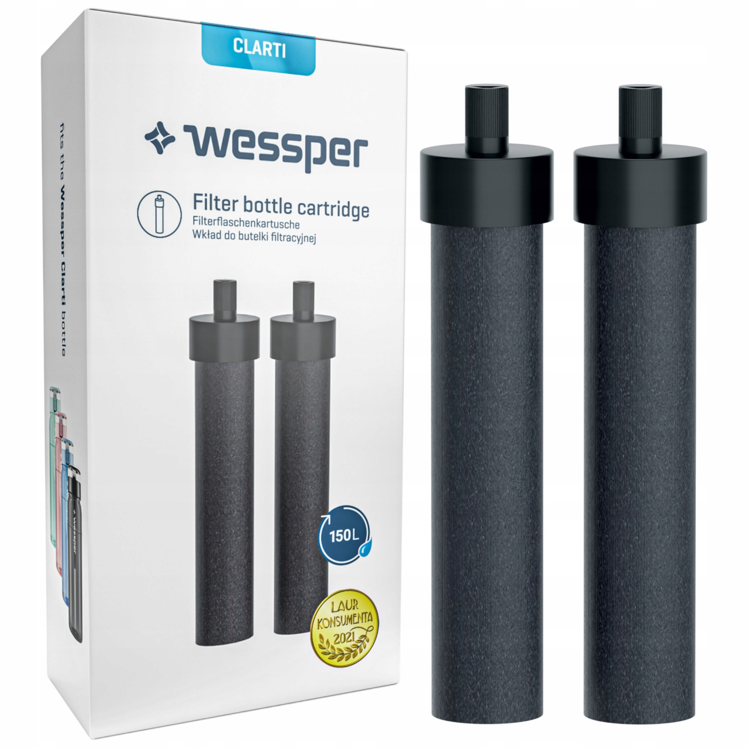 

2x Wkład Do Butelki Filtrującej Wessper Activemax