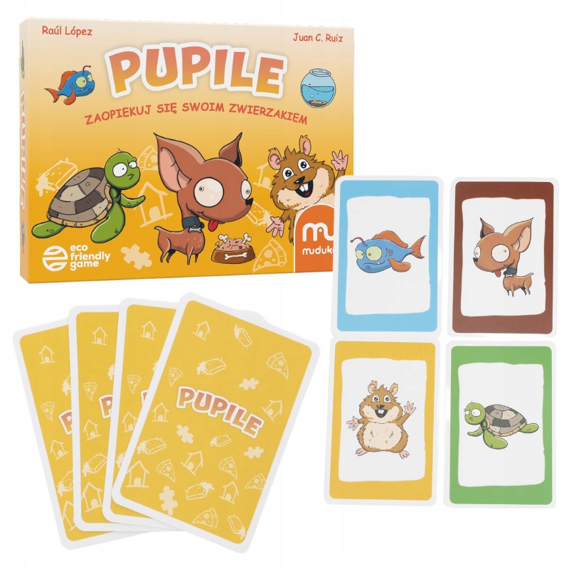 MUDUKO PUPILE. ZAOPIEKUJ SIĘ SWOIM ZWIERZAKIEM PROSTA GRA KARCIANA RODZINNA