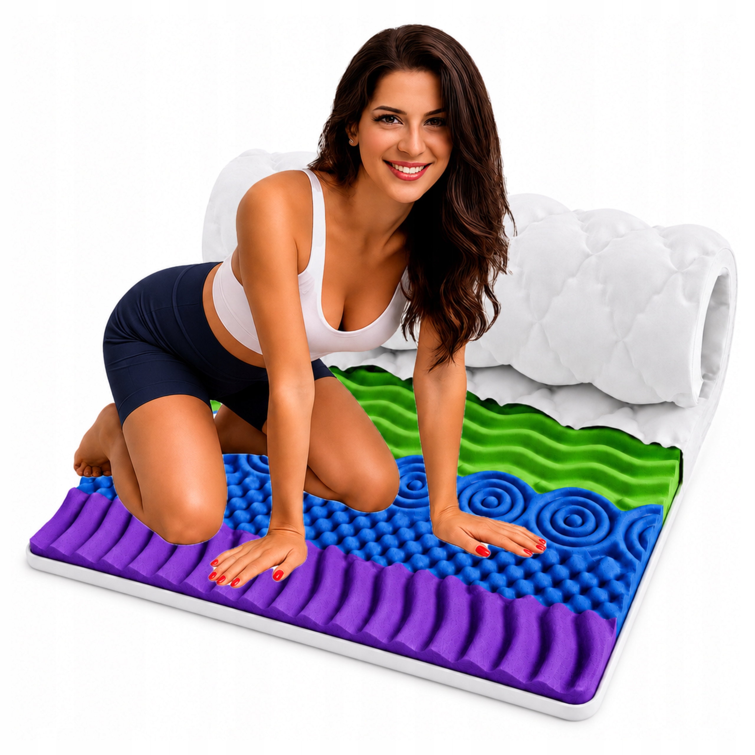 Matrace povrchová 180x200 oXo 9 zónová podložka na matrace
