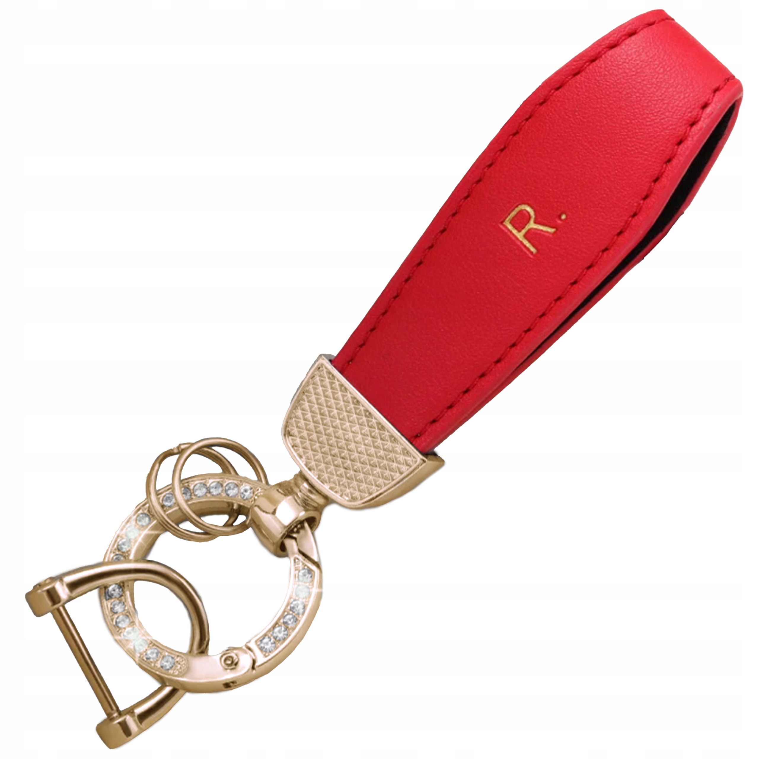 Brelok do kluczy ekoskóra metal , smycz do kluczyka samochodowego smyczka