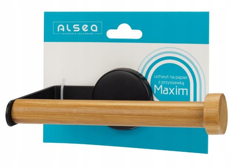 UCHWYT NA PAPIER Z PRZYSSAWKĄ CZARNY BAMBUS MAXIM EAN (GTIN) 5902869253069