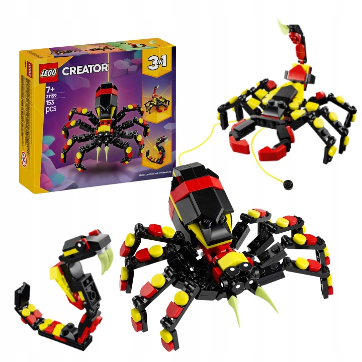 Lego Creator 3W1 31159 Dzikie Zwierzęta Niezwykły Pająk Wąż Skorpion