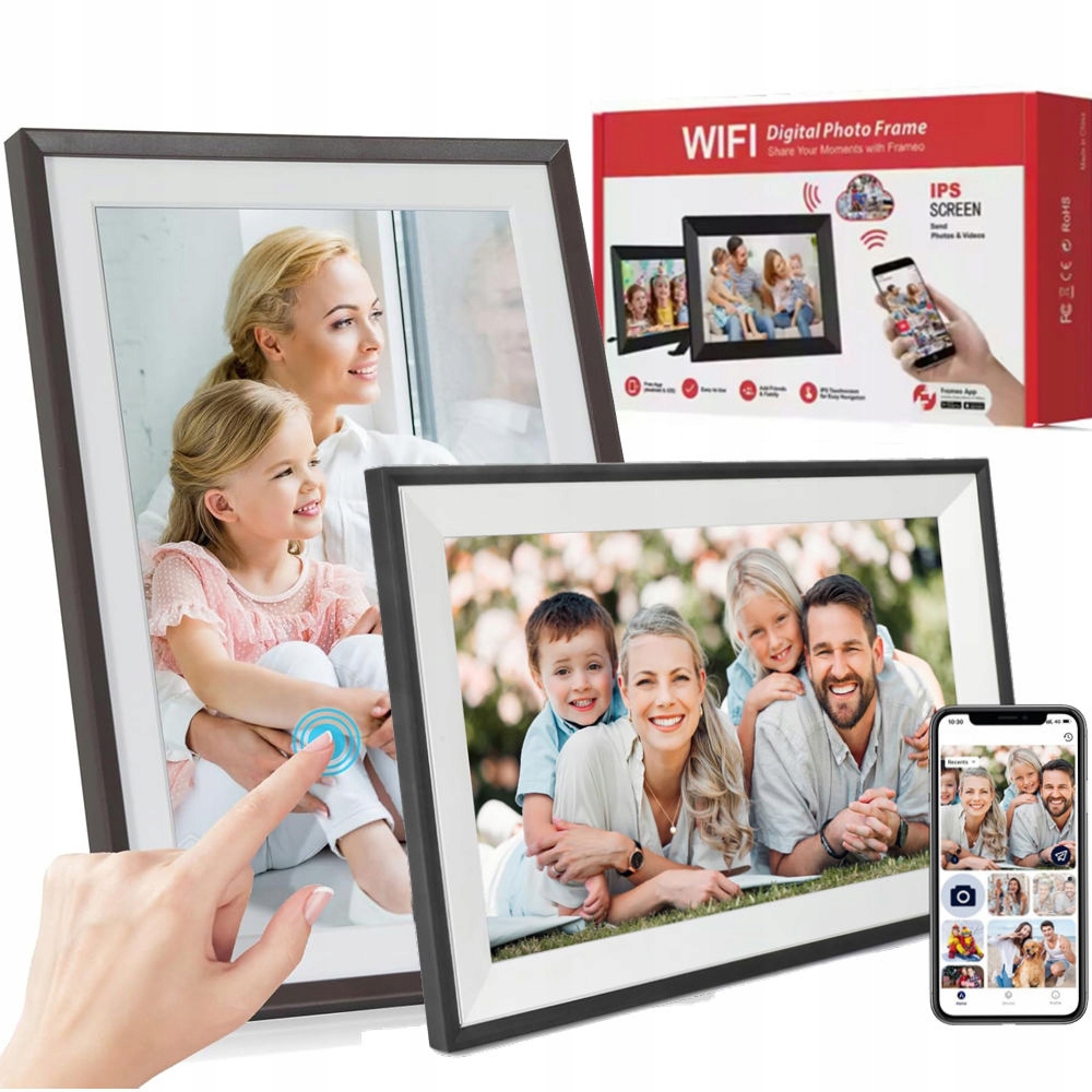 Rámeček digitální na fotografie 10.1" Dotykový 32GB Uhale WiFi dotykový displej