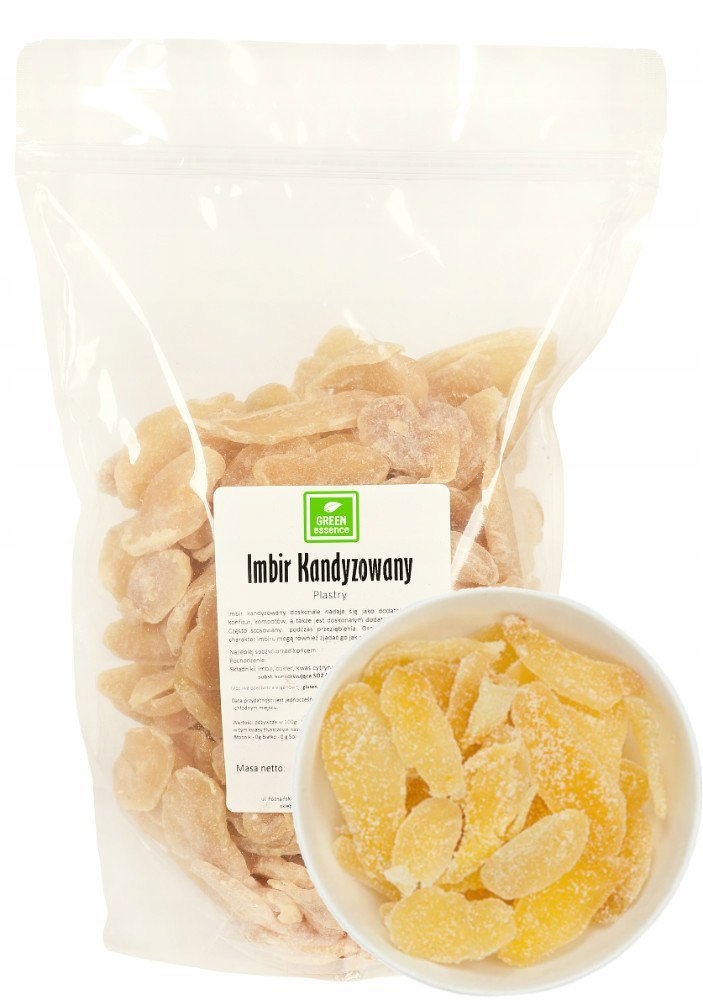 

Imbir Kandyzowany Płatek Słodko Piekący 1kg Jakość