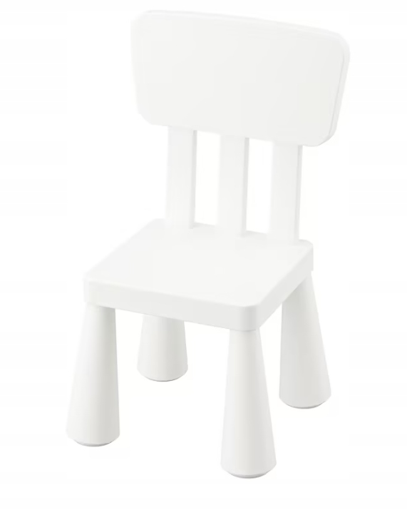 

Ikea bezpieczne krzesełko Mammut białe dla dziecka