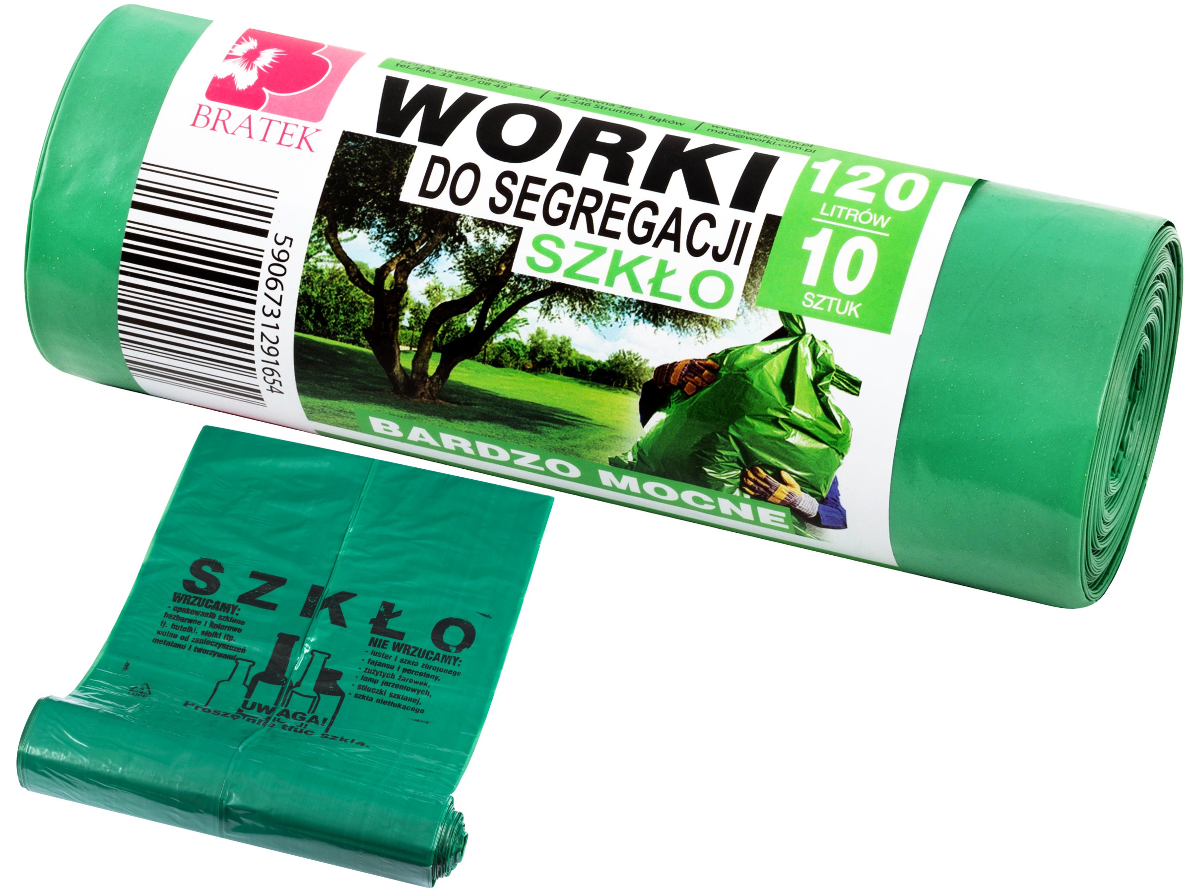 

Worki Do Segregacji Zielone Szkło 120L 10 Sztuk