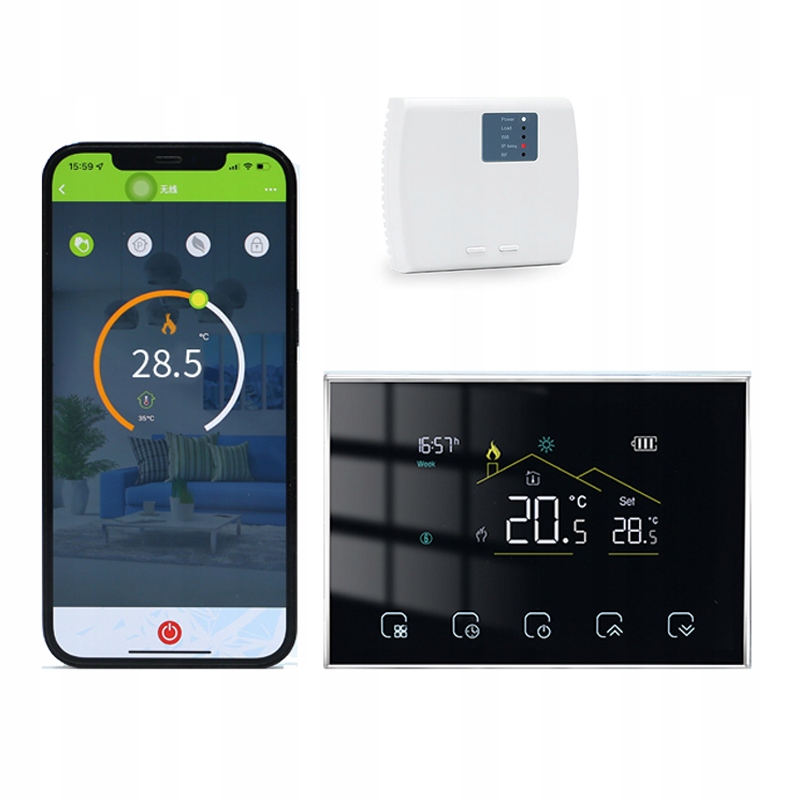 Bezdrátový termostat Rf Elektrické topení