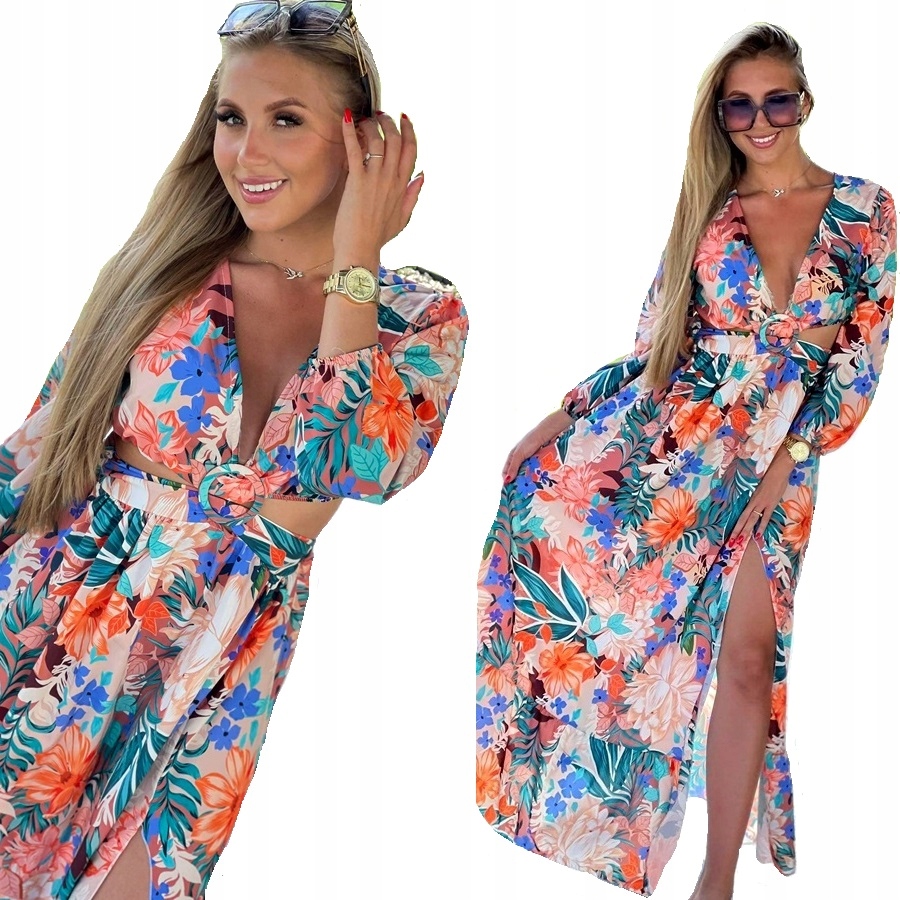 

Sukienka damska długa Maxi Aida rozcięcie Uni B