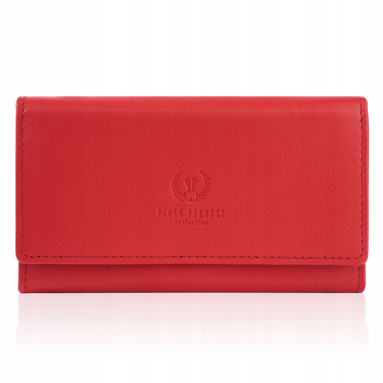 Dámská kožená peněženka Červené peněženky Dámské peněženky Paolo Peruzzi