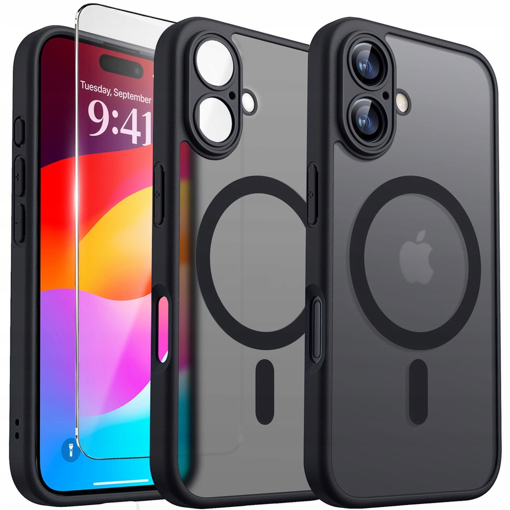 Etui Do Iphone 17 Do Magsafe Wzmacniane 360° Matt Case Matowe Szkło 9H