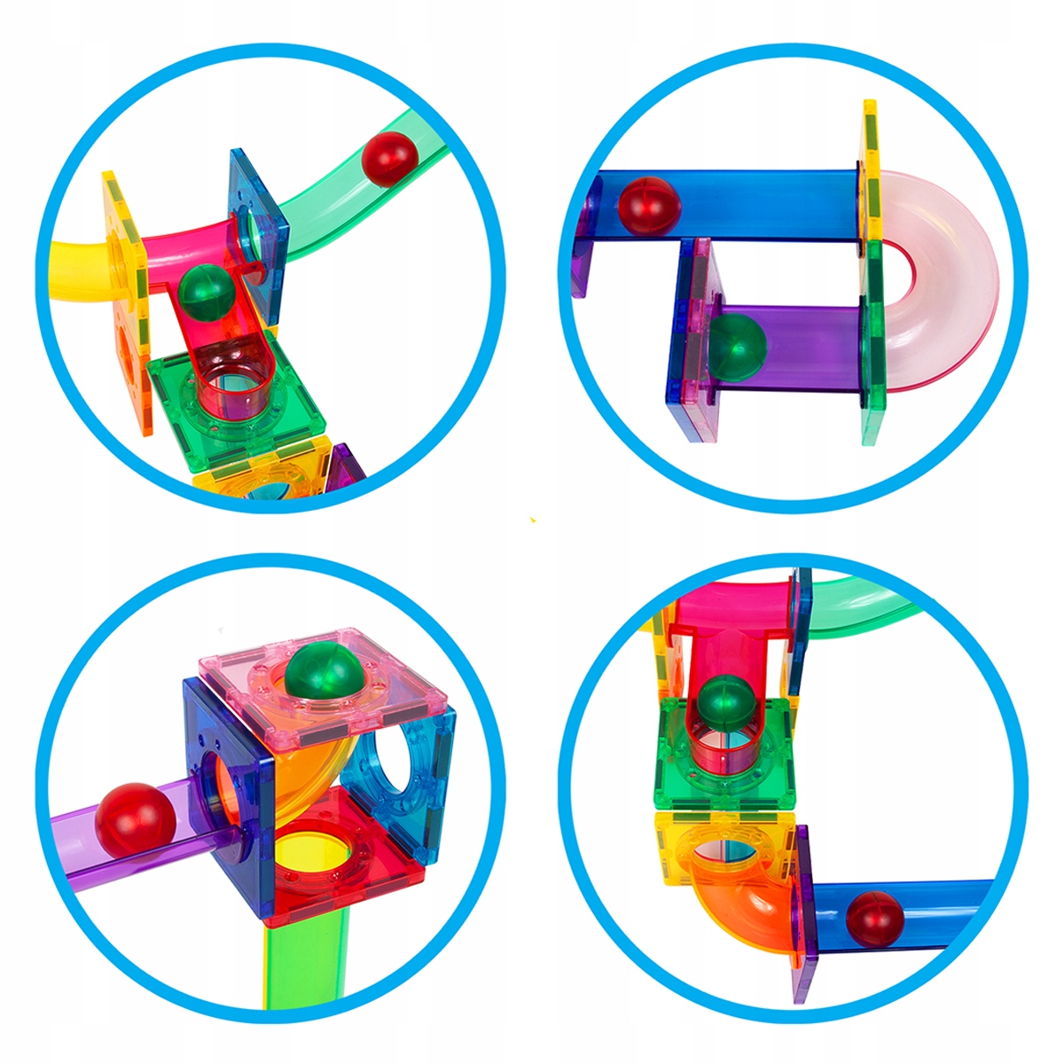 PICASSO TILES Golyópálya Építőjáték Mágneses Kockák Darabszám 40