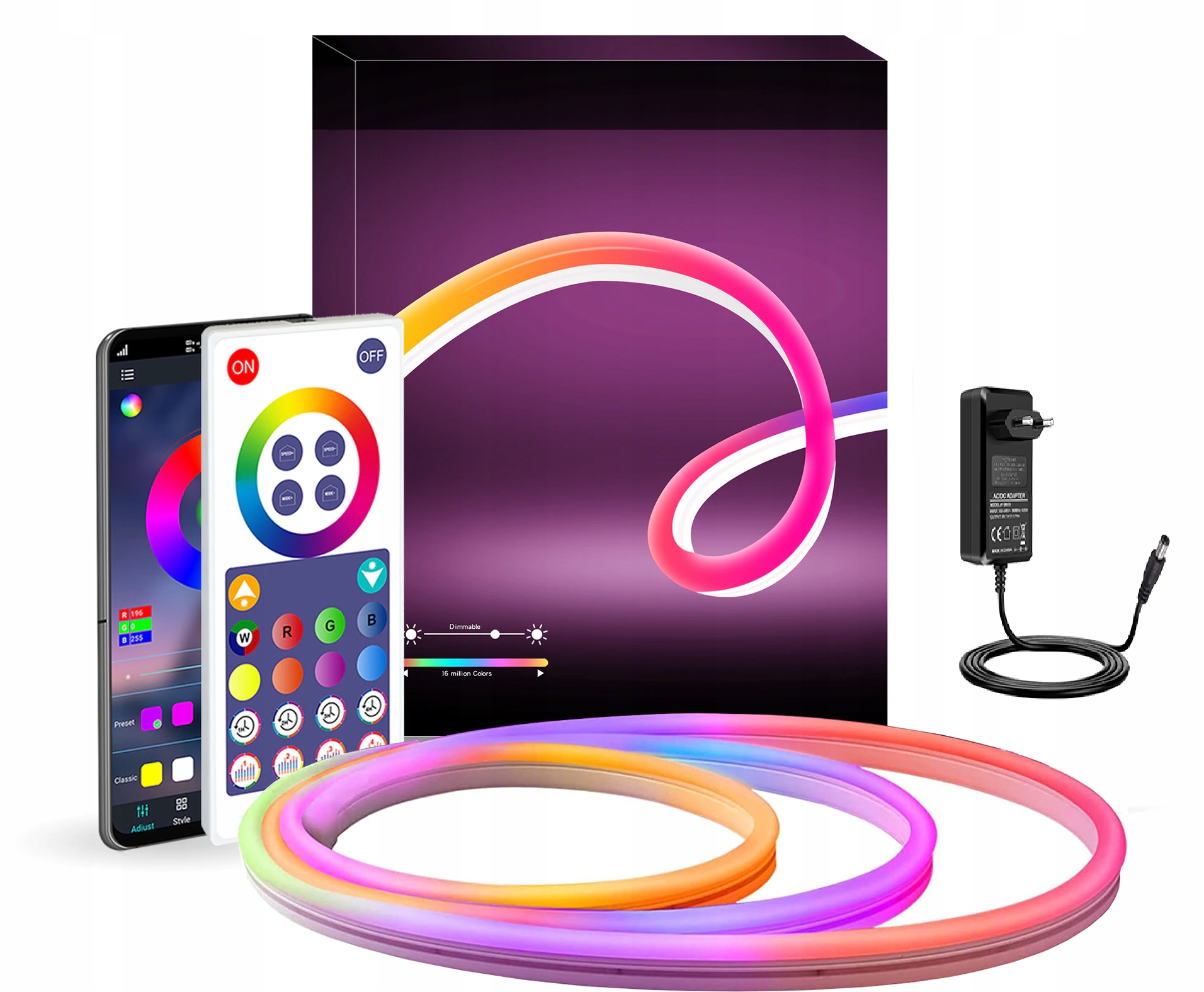 

Taśma Led 5M Neon 5050 Rgbic Bluetooth Aplikacja