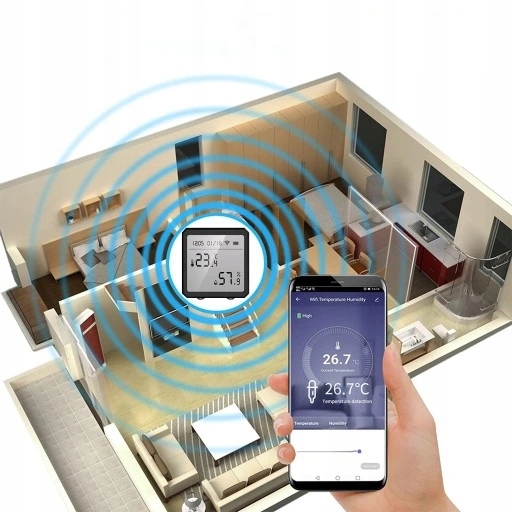 Czujniki temperatury i wilgotności Tuya WiFi BT Model 215