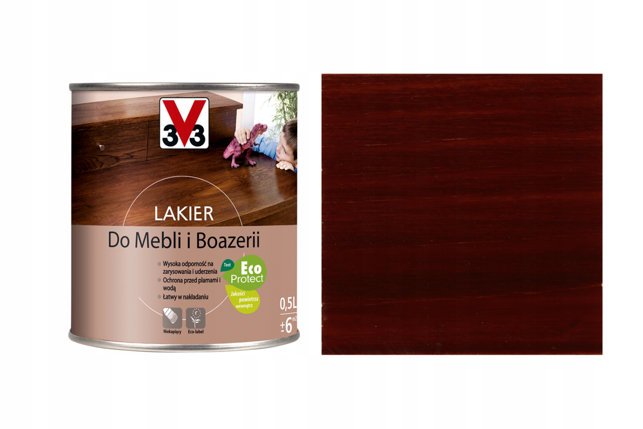 

V33 Lakier Do Mebli i Boazerii Mahoń 0,5L