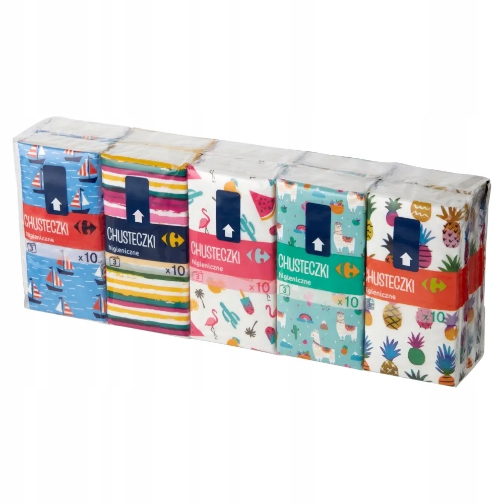 

Carrefour Chusteczki higieniczne 10 x 10 sztuk