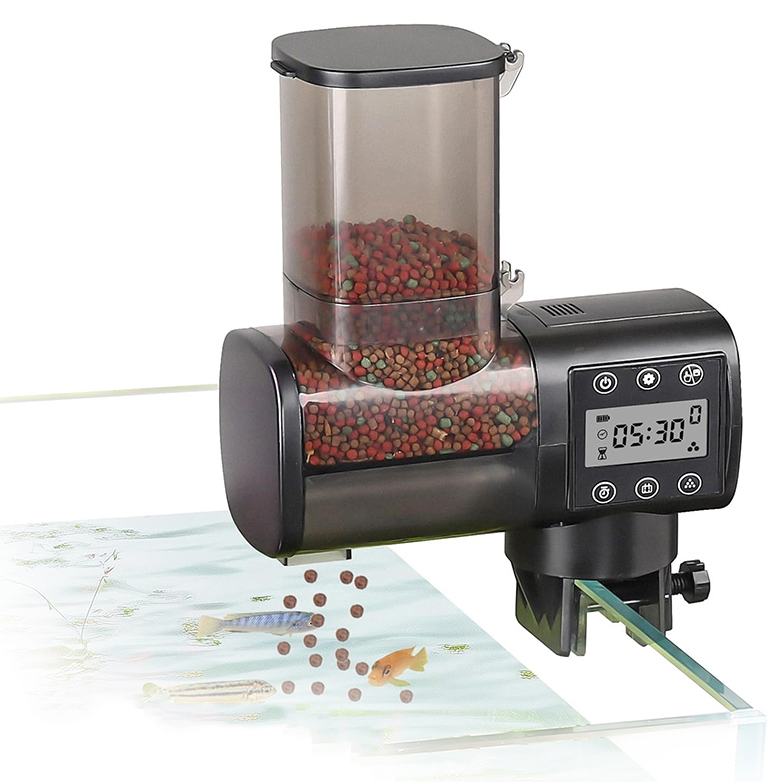 Levně Automatické Krmítko pro Akvarijní Ryby s LCD Displejem a Řídicí Jednotkou
