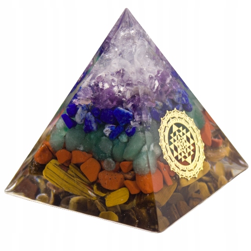 

Piramida Orgonit Ametyst Lazuryt Agat Kryształ 5cm