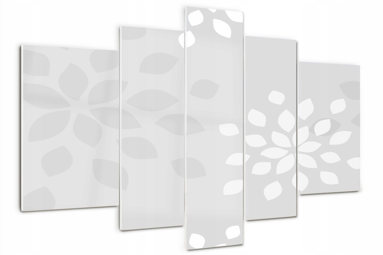 Sklenený obraz triptych na stenu Kvetinový vzor