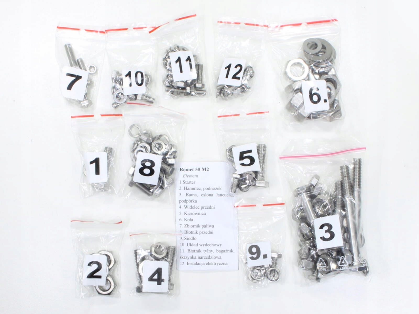 ROY14239 - Гвинти ROMET 50 м2 для всього двигуна Нержавіюча сталь TI