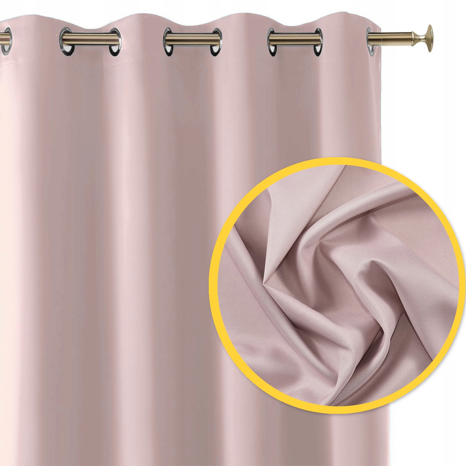 ZASŁONY BASIC 140X180 PUDROWY RÓŻ PRZELOTKI