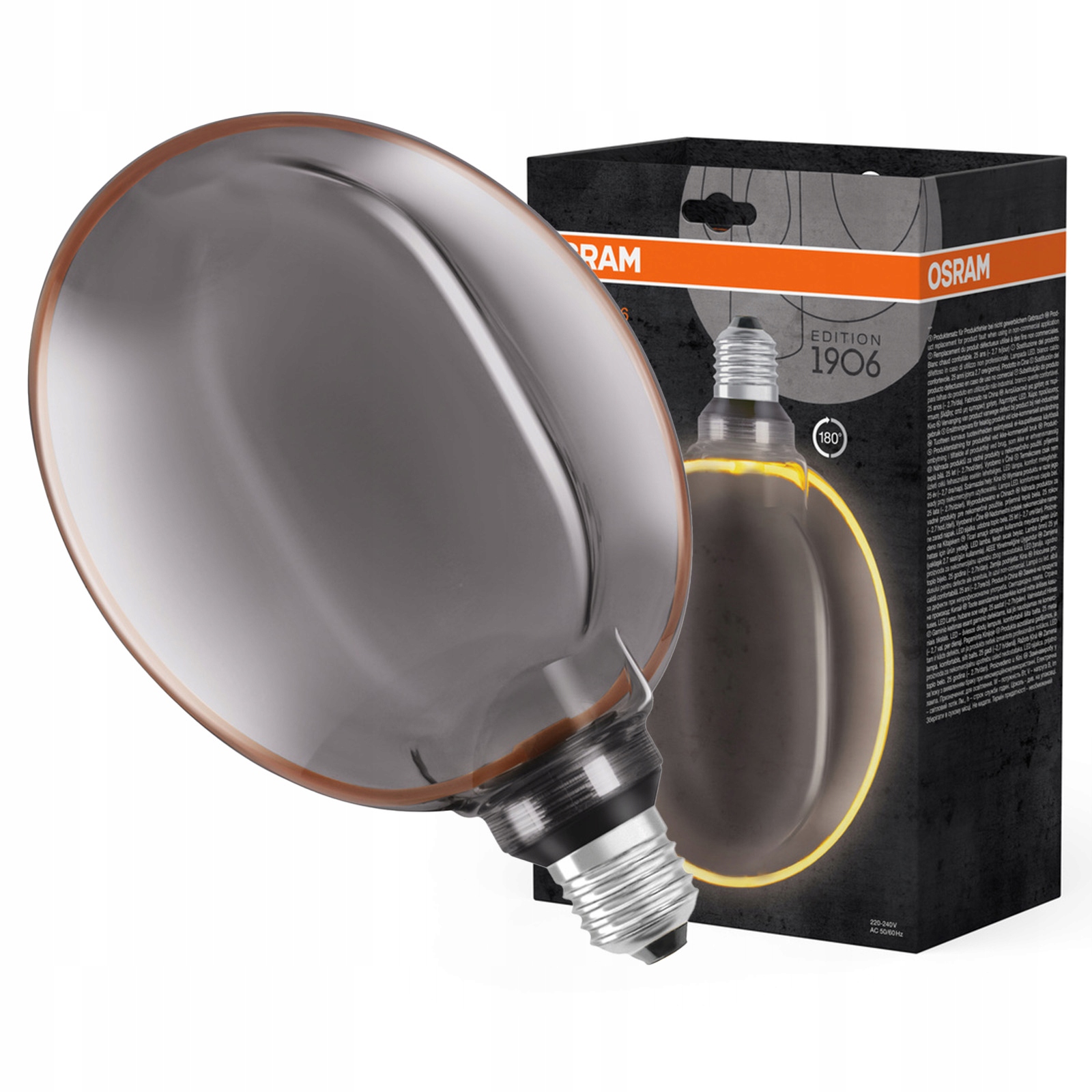 Dekorativní Led žárovka G183 Kula E27 4W Stmívatelná Vintage 1906