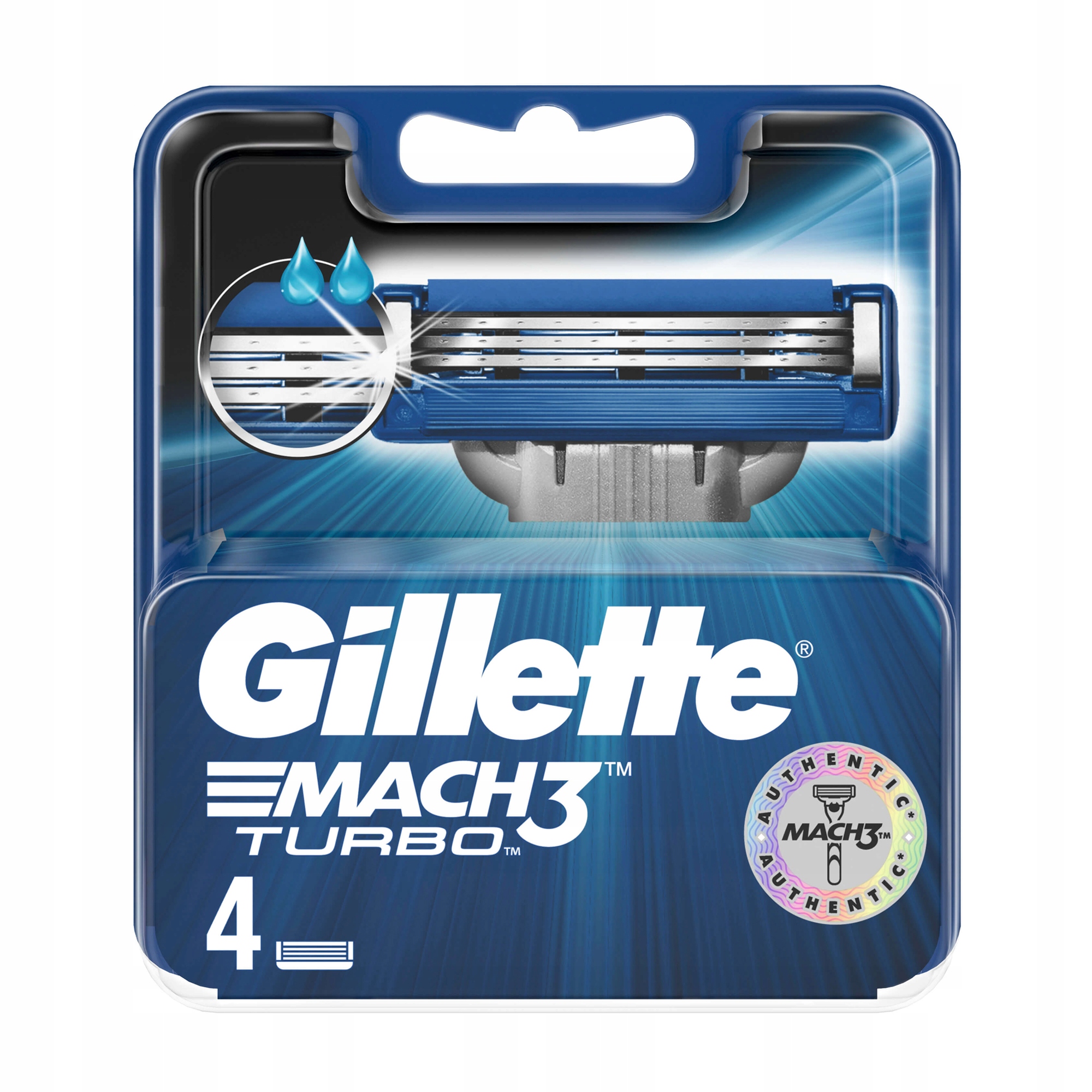 Gillette Mach 3 Turbo vyměnitelné břity pro holicí strojek 2 x 4 kusy