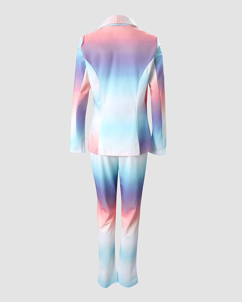 Komplet Garnitur Damski Garnitur Marynarka Spodnie Odcień khaki