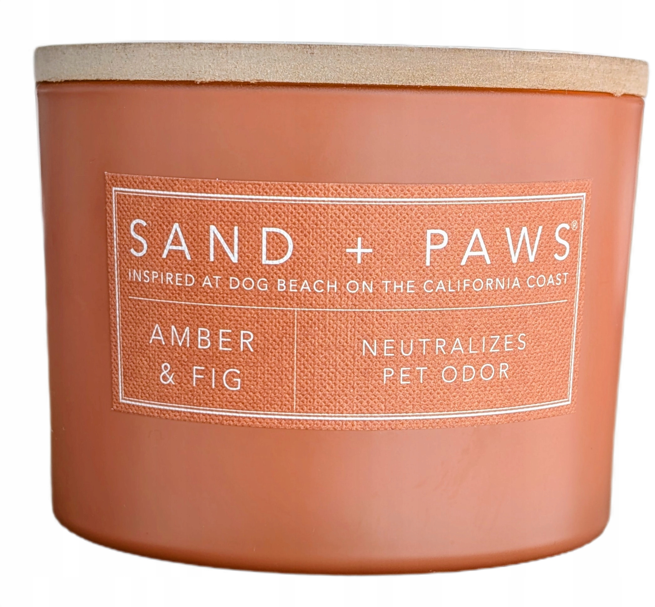 Vonná svíčka Sand Fog Amber & Fig Jantarový sójový fík Premium Dárek