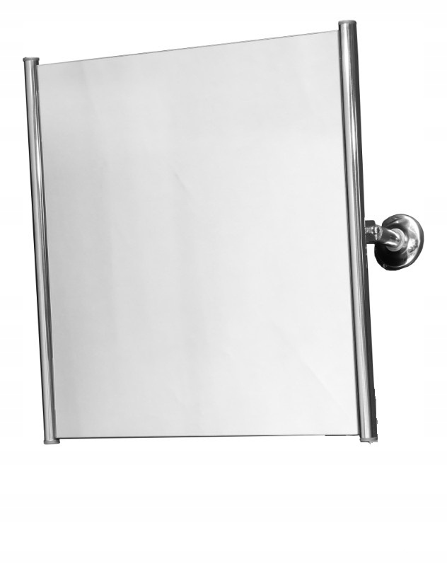 Výklopné zrkadlo v bočnom ráme 60x60 Inox