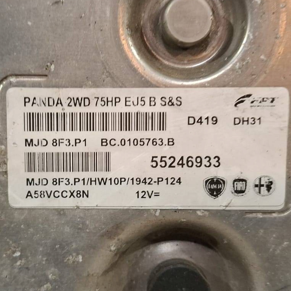 control unit of the engine computer 55246933 Fiat Panda 1.3 MJTD