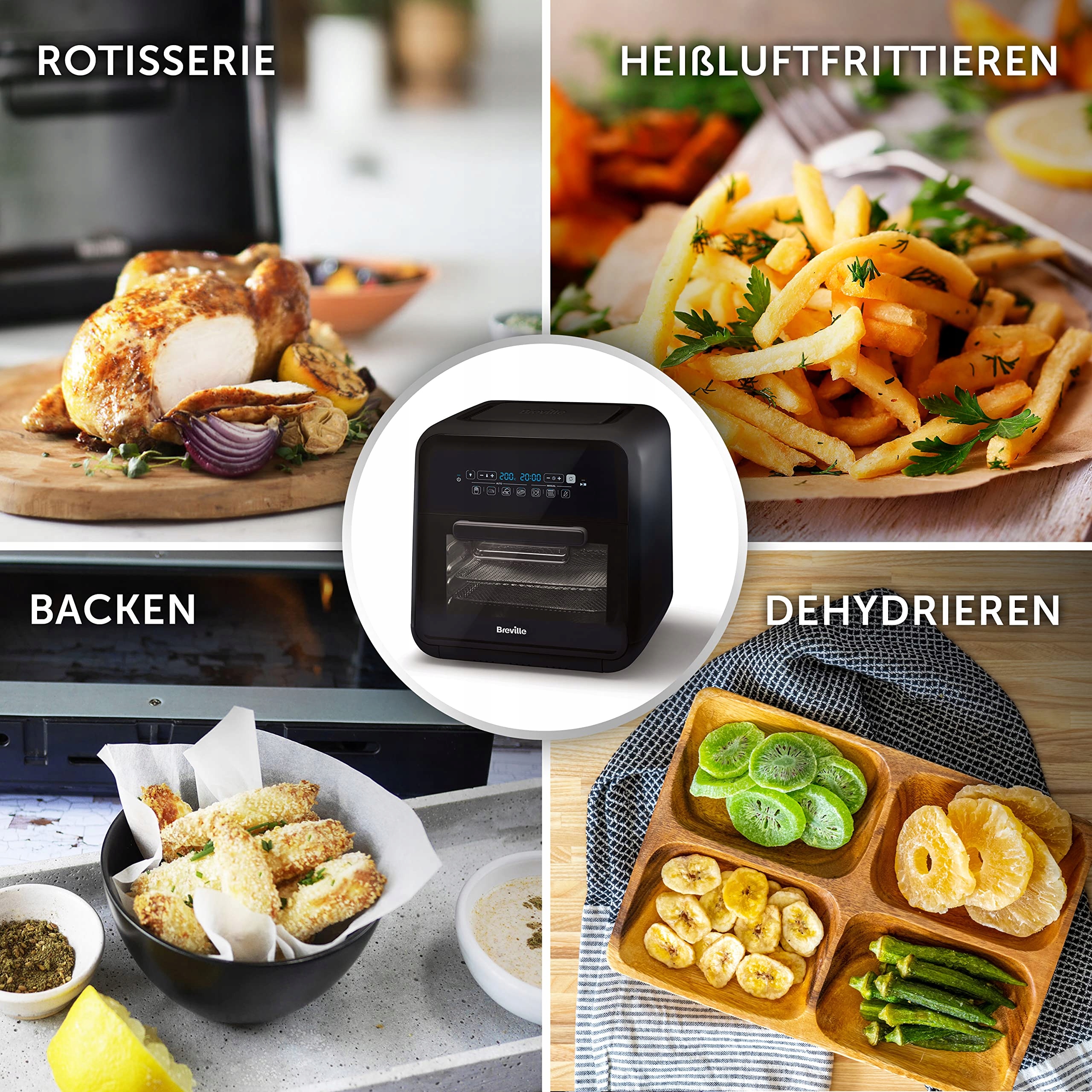 BREVILLE Frytkownica Beztłuszczowa XXL 10L 2000W Czarno-Szara — miniatura 3