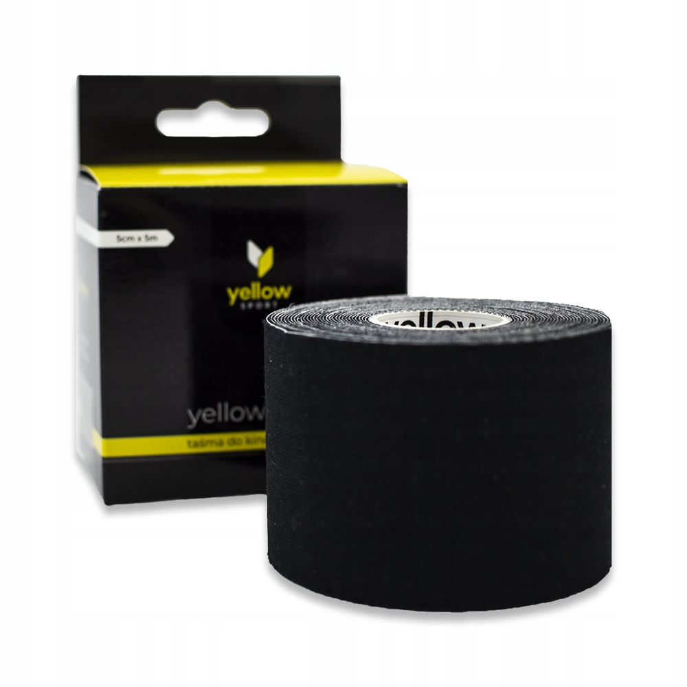

Taśma do kinesiotapingu 5cm x 5m Czarny yellowTAPE