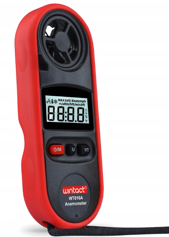 ANEMOMETR WIATROMIERZ POMIAR WIATRU I TEMP. IP67 Stan opakowania oryginalne