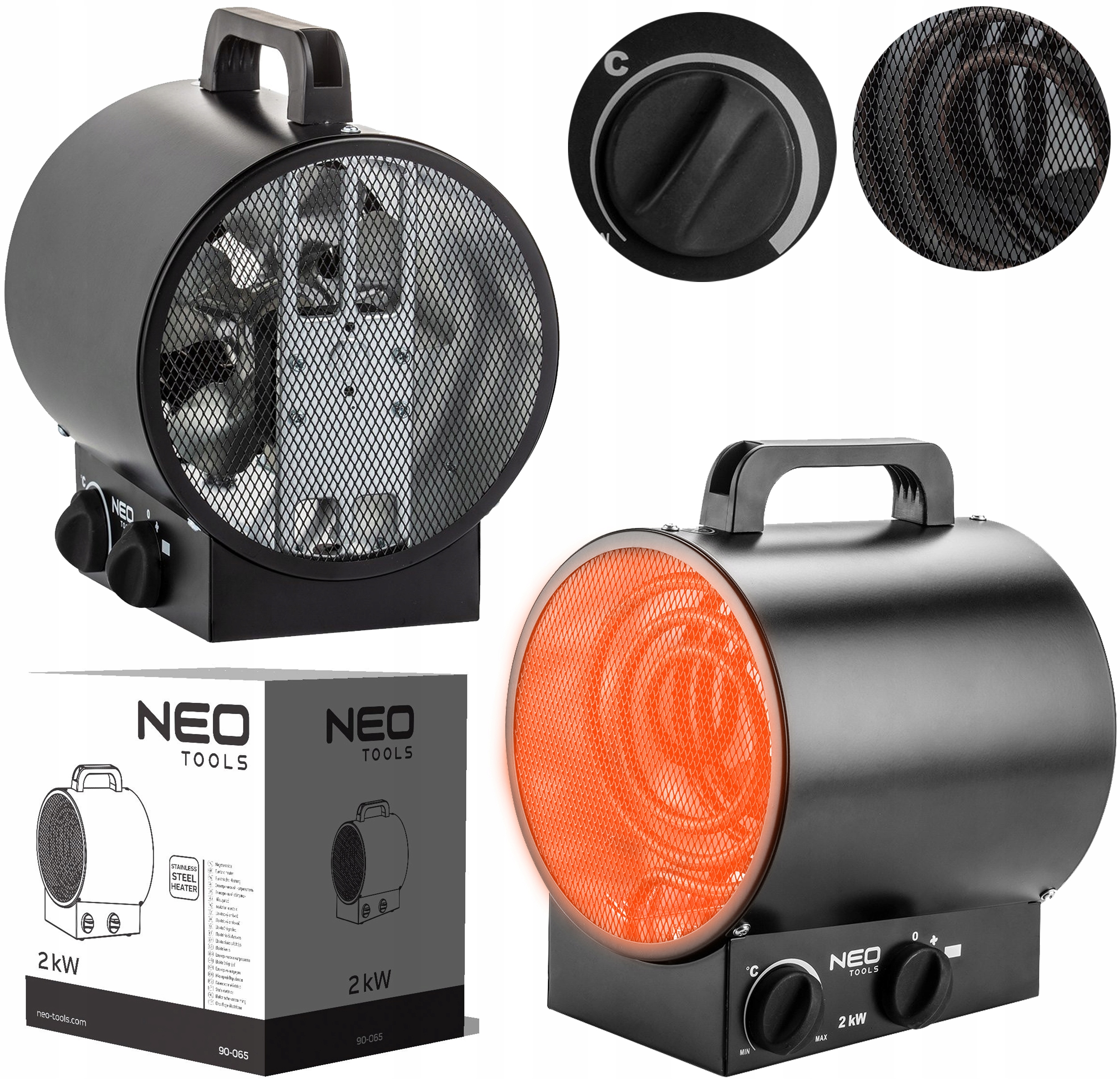 Elektrický průmyslový ohřívač Neo Tools Pec 90-065 2 kW 2000 W