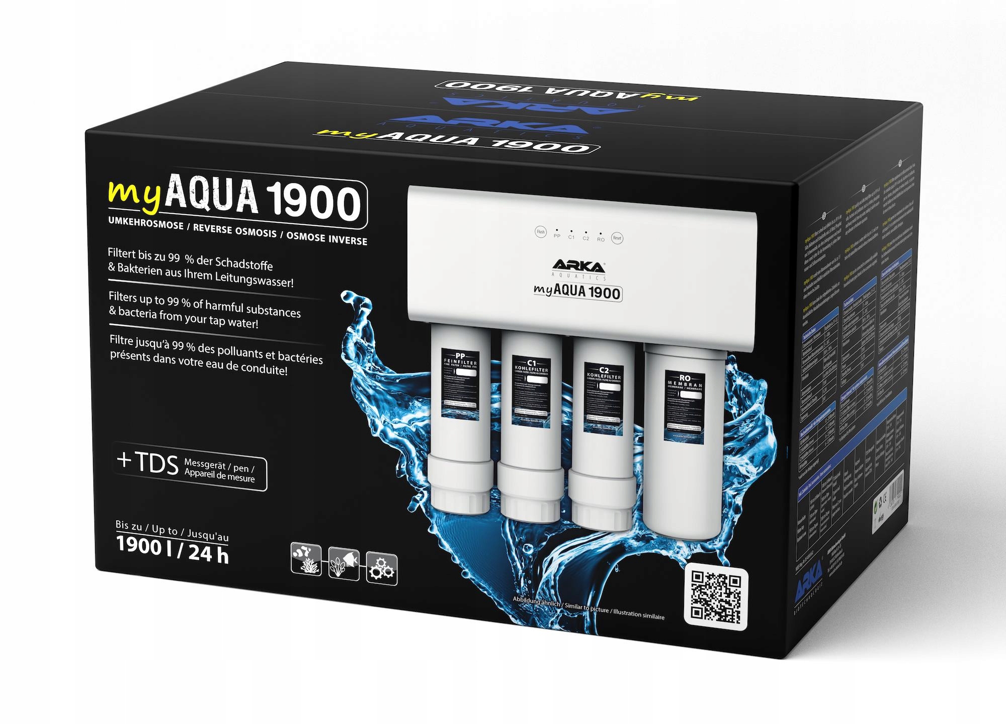 Levně Arka MYAQUA1900 Filtr Ro 1900L/24H Reverzní osmóza