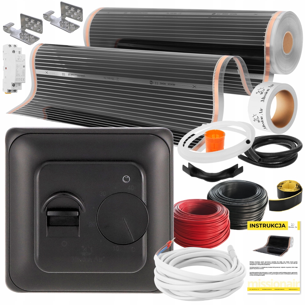Set Mission Air Fólia vyhrievacia podložka Infračervená 100 cm A 160 W/m² 30 m² Ptc
