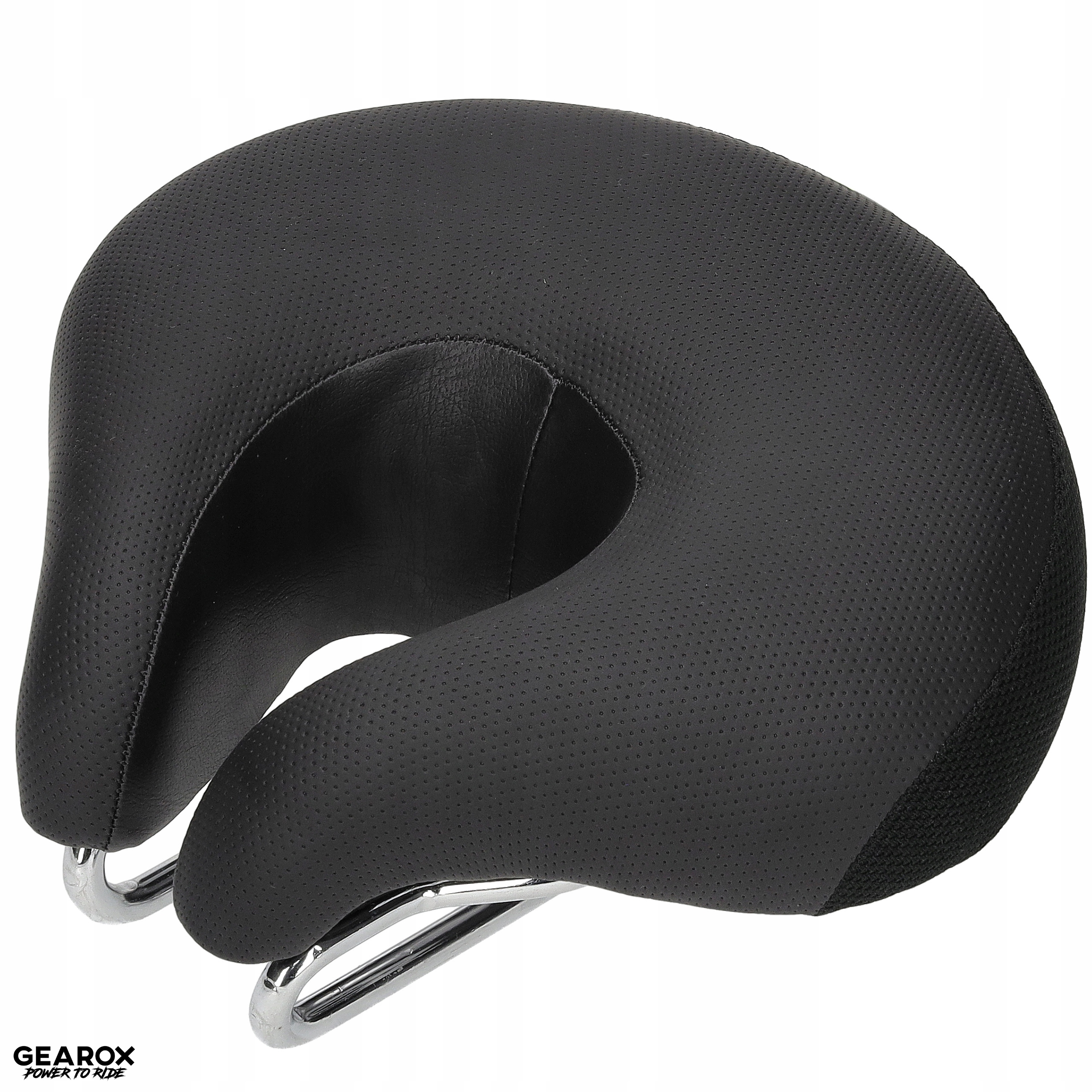 SIODEŁKO ROWEROWE Z OTWOREM ERGONOMICZNE EKOSKÓRA WYGODNE CZARNE S7 EAN (GTIN) 5907713392529