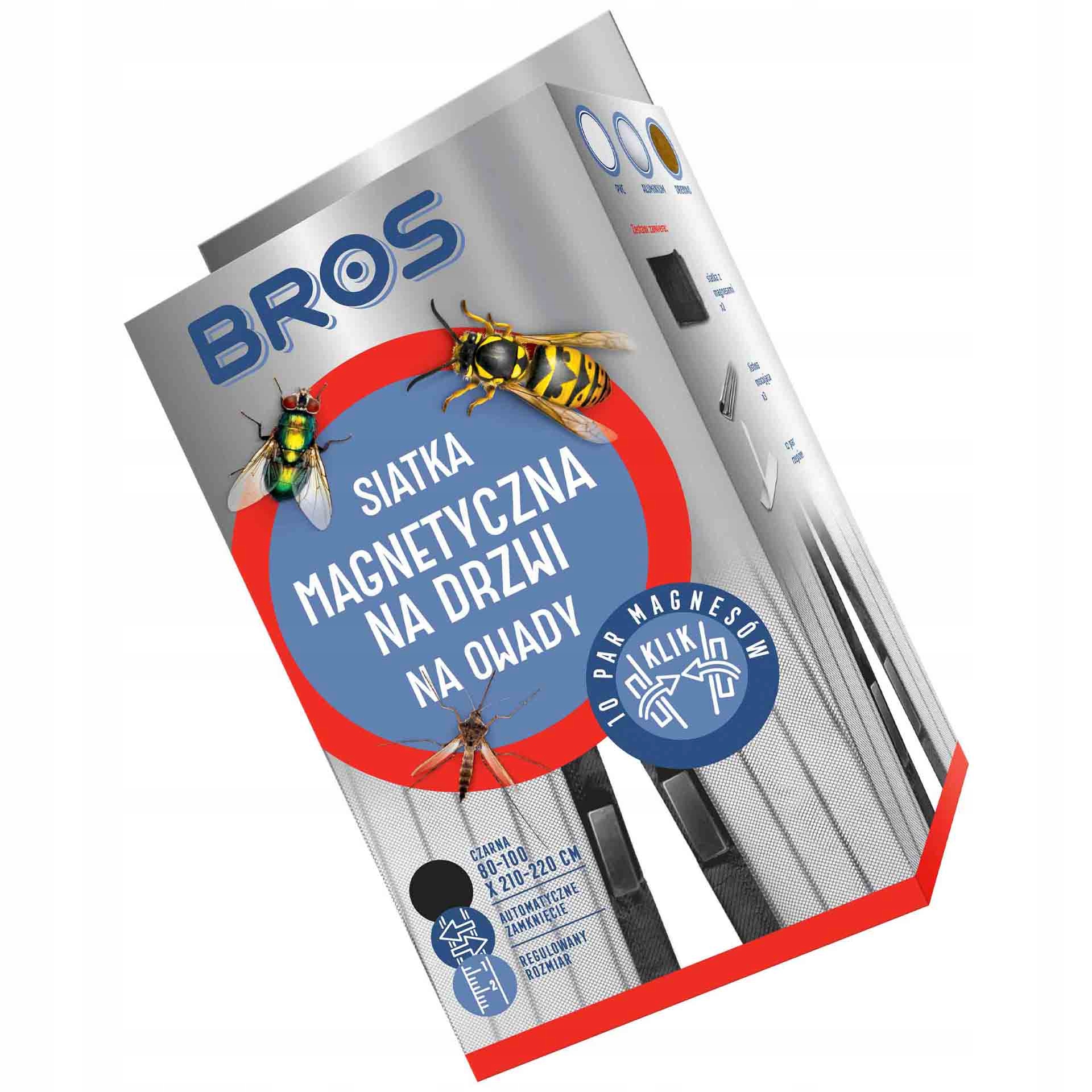 

Bros Siatka Na Drzwi Magnetyczna 100X220 Czarna