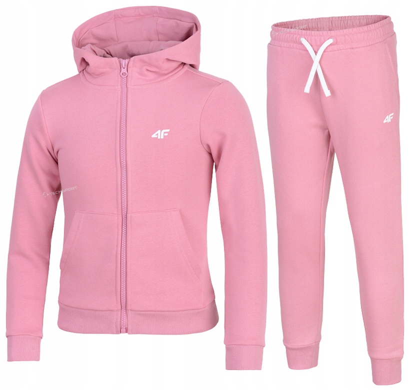 

4F Dziewczęcy Dres Komplet Bluza Spodnie 164