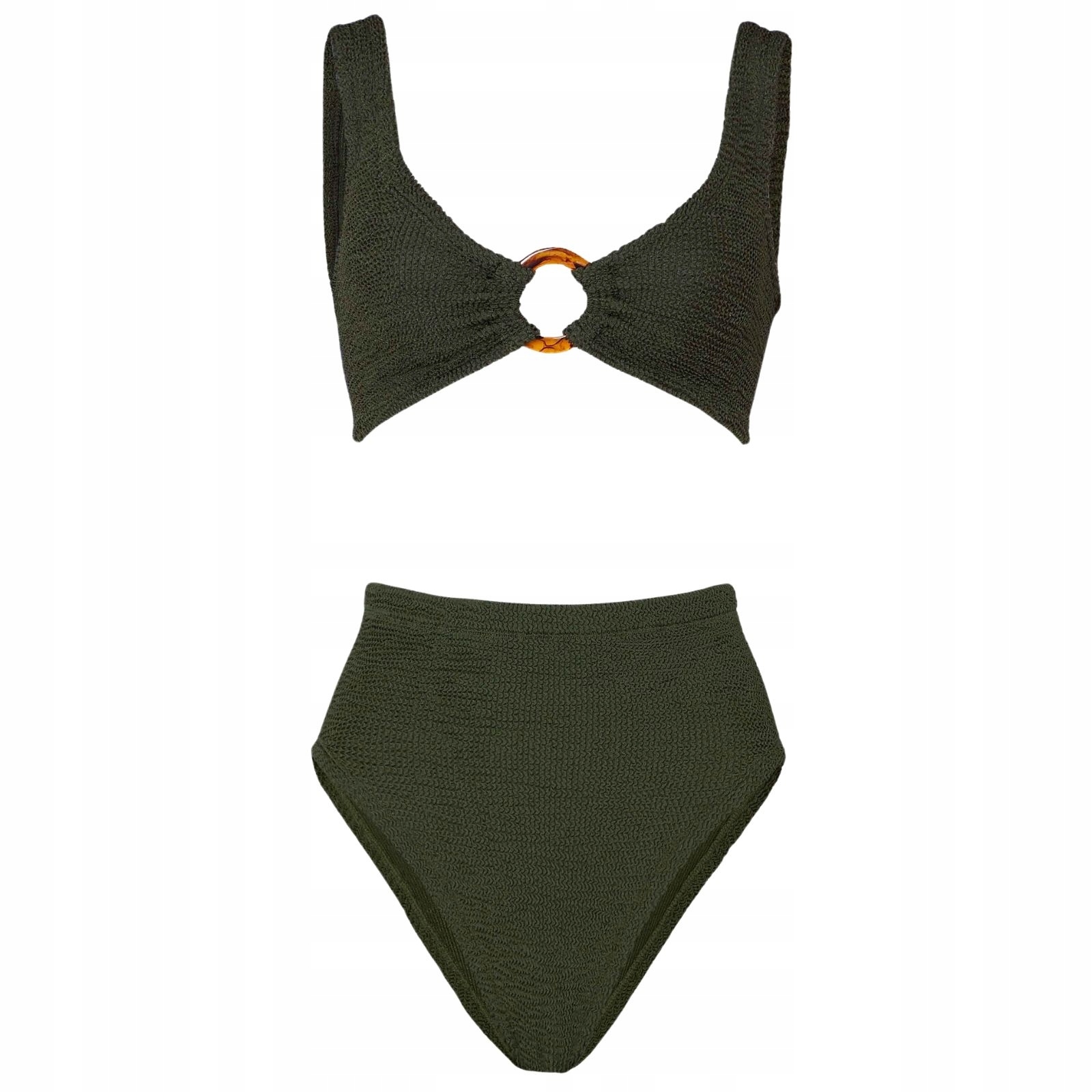 Bikini Nadine Hoop Metallic Khaki One size Khaki Hunza G