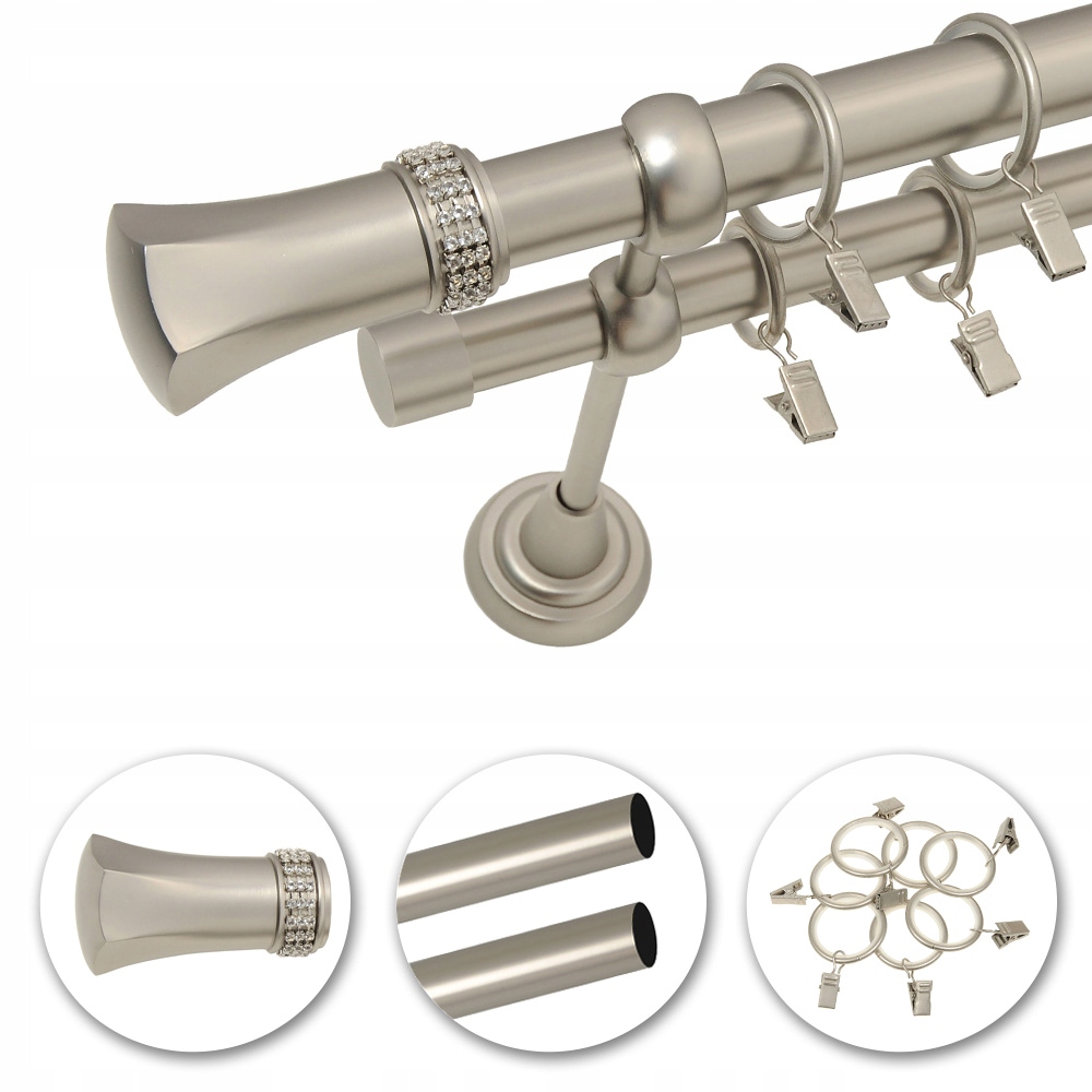 

Karnisz 300 cm dekoracyjny ścienny 25+19 mm Forte