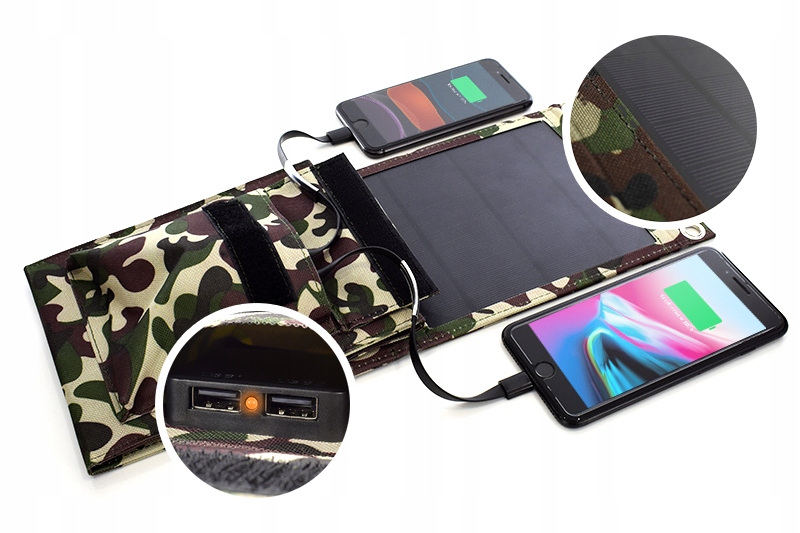 ŁADOWARKA SOLAR PANEL PRZENOŚNA FOTOWOLTAIKA 2xUSB Model SOL3P2U10