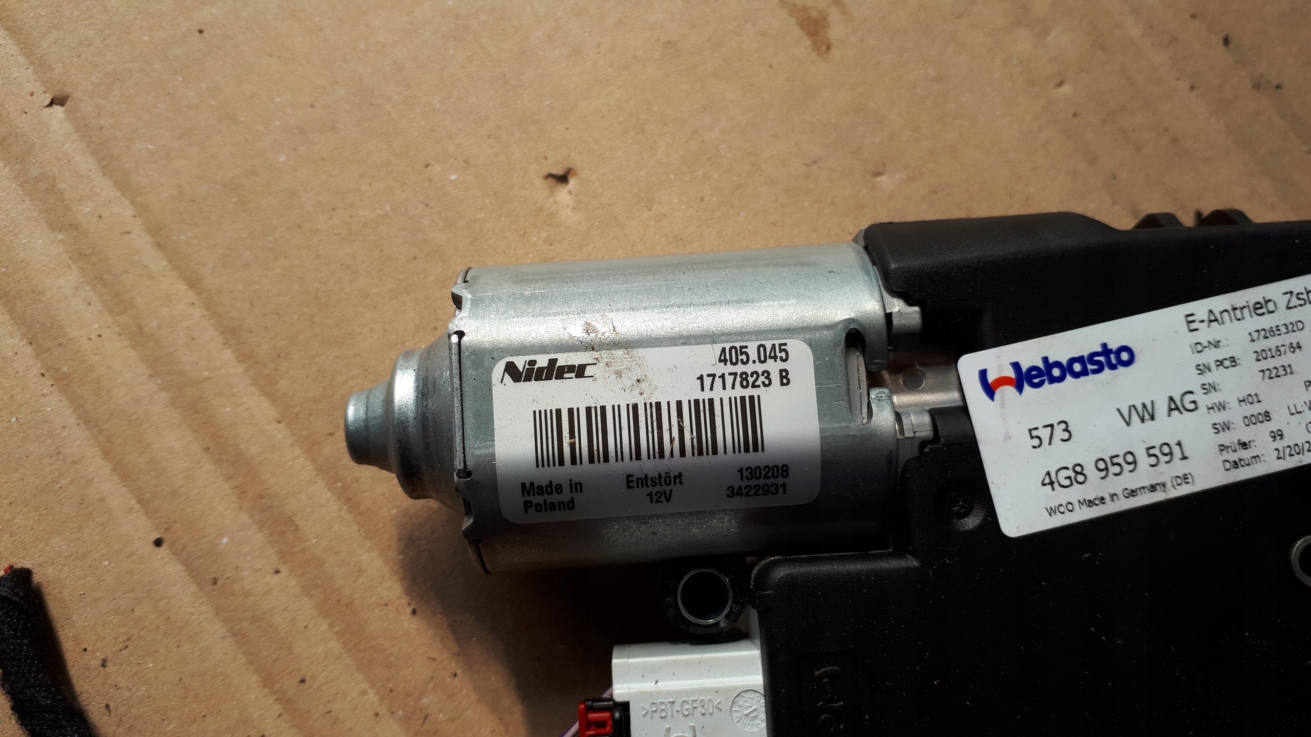 S7 4G A7 Motor Schiebedach 4G8959591 A6 C7 S6