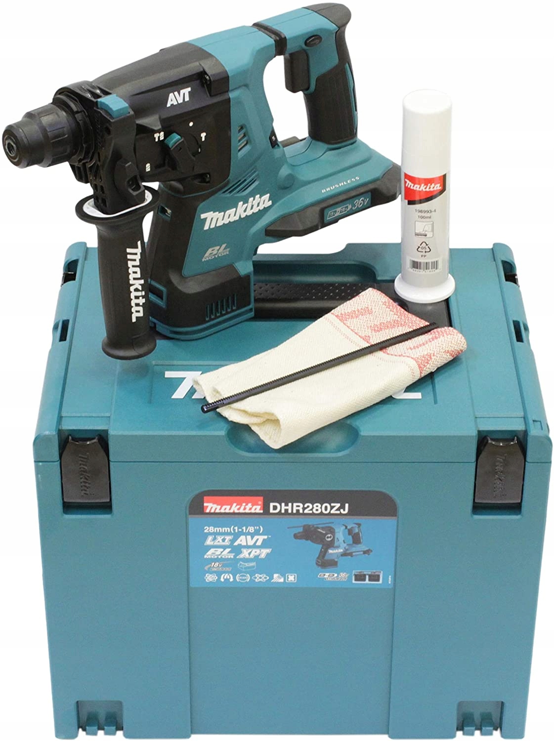 Makita DHR280ZJ Młotowiertarka Udarowa Sds+ 18V 3 Funkcje 2.8J Walizka