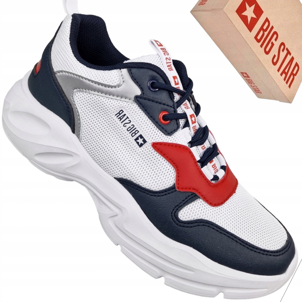 Big Star LL274374 czarno-białe buty sportowe damskie lekkie, komfort, cas