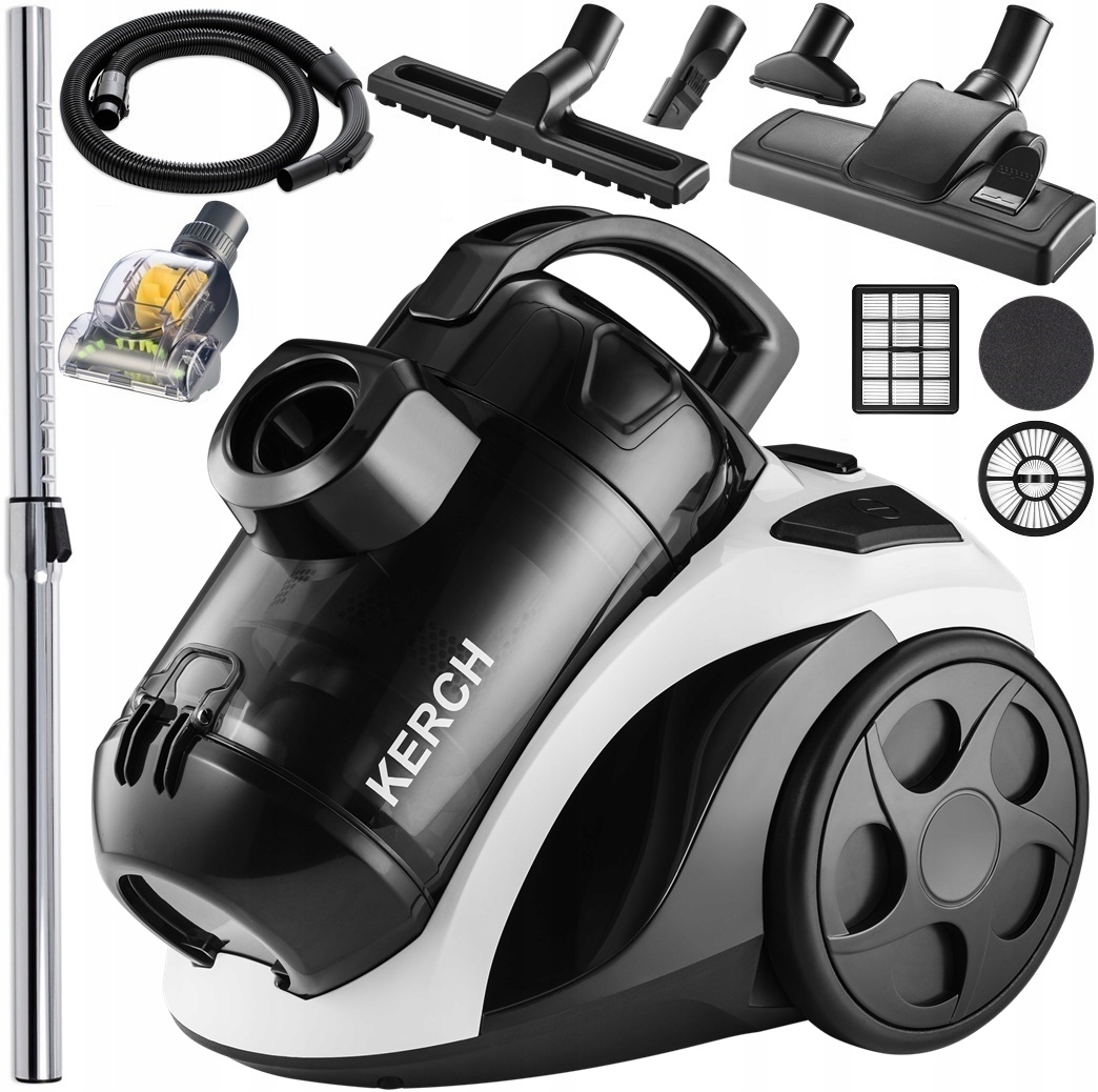 Odkurzacz Cyklonowy Bezworkowy Kerch Xtreme 4000W 2L +turboszczotka