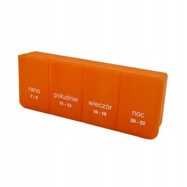 

Kasetka dzienna 4 pory dnia pomarańczowa