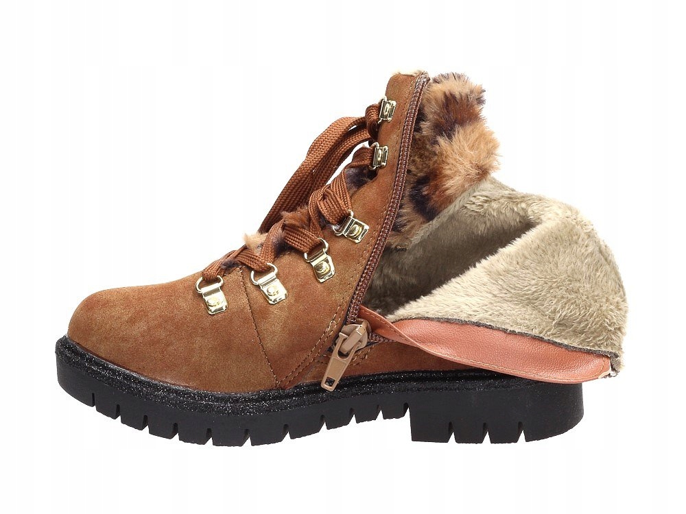 BRĄZOWE TRAPERY GC37/19 PRZEJŚCIOWE Z FUTERKIEM 32 Kolor brązowy